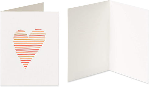Papyrus Blank Cards with Envelopes, Heart and Peacock Design (2-Count)