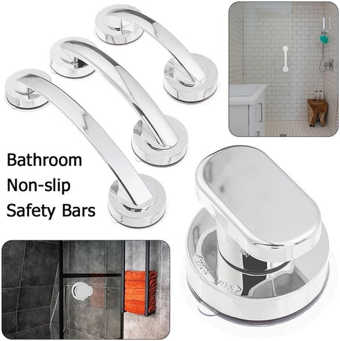 HJCEX Handle(240x65mm) Bathroom Accessories Shower Grab Bar Suction Cup Handrail Bathroom Safety Grip Bath Door