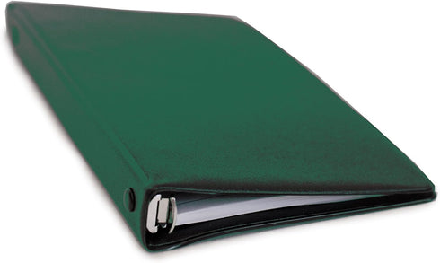 HNR Green Loose-Leaf Memo Book, 6 3/4 x 3 3/4", 6-Ring Binder, 80 Pages + Free Refill