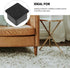 10pcs 38x38mm NUOBESTY PVC Soft Rubber Furniture Leg Caps Anti-Slip Tube End Covers for Chairs Tables Shelves Floor