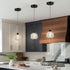 1-Light Weesalife Crystal Chandeliers for Dining Room Lights Fixture Over Table, Black Modern Pendant Light