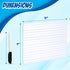 Small White Board - Small Dry Erase Board for Kids, Double Sided Lined Whiteboard with Black Marker - 9x12 Inch, 2 Pack