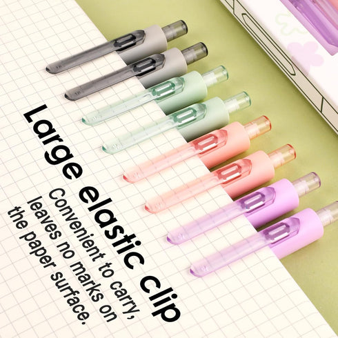 Gel Pen Fine Point, 12Pcs 0.5mm Retractable Black Gel Ink Pens for Smooth Writing, Quick Dry Extra Fine Needle Point