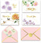 50 Luxurious Gold Foil Thank You Cards Bulk with Envelopes and Stickers