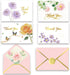 50 Luxurious Gold Foil Thank You Cards Bulk with Envelopes and Stickers
