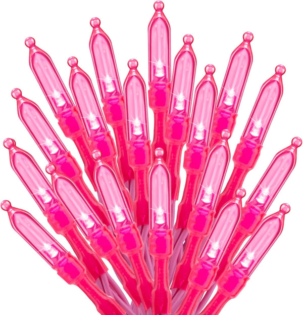 Minetom Pink Mini Christmas Lights - 39 Feet 100 LED Fairy String