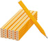 25 Pack Carpenter Pencils with Ruler - Flat Yellow Octagonal Woodworking Pencils for Construction, Marking, Framing