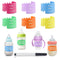 Pretwad 6 PCS Reusable Silicone Baby Bottle Labels & Sippy Cup Bands for