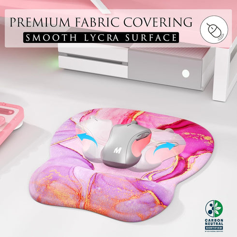 MROCO 9.4 8.1 Ergonomic Mouse Pad with Gel Wrist Rest, Smooth Wrist Support Surface, Non-Slip PU Base for Pain Relief