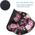 WAVEYU Mouse Pad with Wrist Support, Cute Designed Non-Slip Rubber Base Mousepad for Laptop, Black Flower