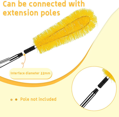2 PCS Gutter Cleaning Replacement Brush Parts Accessories for Cleaning Leaves and Debris