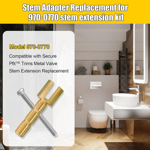 Stem Adapter Replacement for 970-0770 Plumbing Shower Handle, Tub and Faucet Accessories Valve Extender Repair Kit