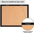 Monthly Calendar Dry Erase Board for Wall, 17"x13" Whiteboard with Black Wood Frame, 2in1 Cork Board Combo
