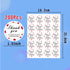 Jxuane 200 1.5 Inch Pcs Thank You Labels, Red Heart Pattern Thank You Stickers for Small Business, Self-Adhesive