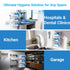 3 -10 3.5 16.4 Triple Glove Box Holder Wall Mount, Compartments Clear Acrylic Rubber Nitrile Gloves Dispenser for Lab