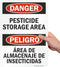 SmartSign Bilingual "Danger - Pesticide Storage Area" Sign, 10" x 14" Plastic