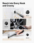 IPX7 12 HOTO Wand Cordless Spin Scrubber, Electric Rechargeble Grout Cleaning Brush, Waterproof Bathroom Scrubber