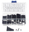 280PCS M2.5 Female-Female Nylon Hex Spacers, Standoffs Screws Nuts Assorted Kit (Black)