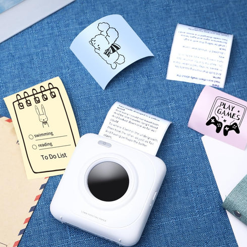 6 57mm 30mm, 6 Packs Color Mini Printer Sticker Thermal Printer with Rolls of PaperCan be Used to Print Photos