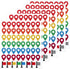 Shimmeroo 280Pcs Map Location Position Stickers, Self Adhesive Map Markers Indicator Labels Colorful Tracking Stickers