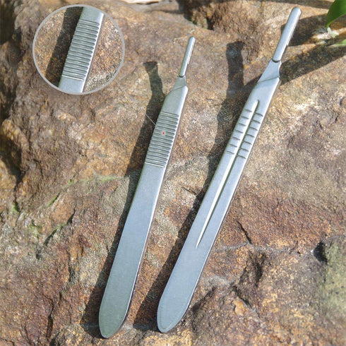 Surgical Grade Blades #11, 20pcs Sterile with #3 Scalpel Knife Handle for Biology Lab