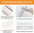 18CM Self-Stick Rectangular Sliding Door Pulls, 2pcs Brushed Steel Aluminum Alloy Flush Pull Handles