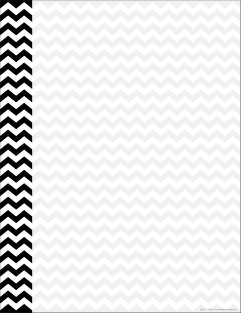 Barker Creek Designer Computer Paper Set, 200 Sheets, 8.5” by 11”, Chevron and Dots, 50 Each of 4 Designs