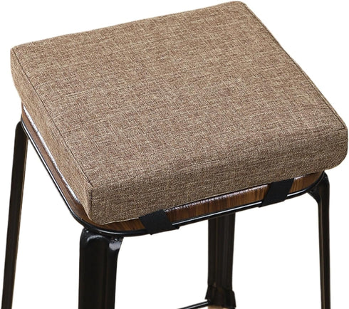 FANGMING 10/11/12/14/16 Inch 11"x11") Square Chair Cushion with Ties Non Slip Memory Foam Bar Stool Cushion Thick Seat