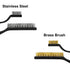 Wire Brush Set Scratch Brush Set for Cleaning Welding Slag Rust Dust Curved Handle Stainless Steel Brass 10-Pack