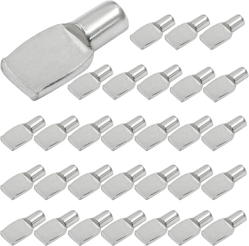 Piutouyar 7mm Shelf Pegs Pins, 30 Pcs Spoon Shape Shelf Support Pins, Metal