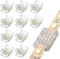 Psiriol 10 Pcs RGB LED Connectors 4Pin 10mm, Unwired Gapless LED Tape Light