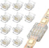 Psiriol 10 Pcs RGB LED Connectors 4Pin 10mm, Unwired Gapless LED Tape Light
