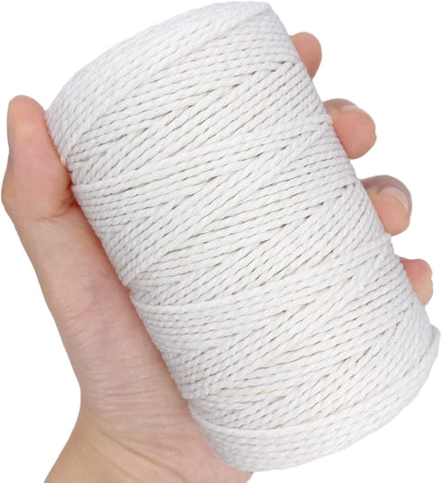 Butchers Twine String, 500 Feet Natural Cotton Twine for Cooking, Crafts, Roasting, Gift Wrapping, Gardening