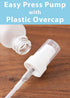 JUVITUS 2 oz Frosted Clear Glass Boston Round Pump Bottle - 12 Pack with Funnel