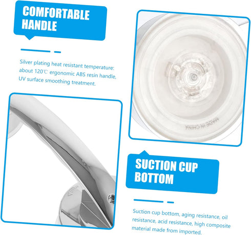 2 POPETPOP Pcs Suction Cup Door Handles for Seniors Portable Plastic Grab Bars for Glass Shower ADA Compliant