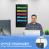ZKOO 5 Pockets Hanging Wall File Organizer for A4/Legal/Letter Size Documents, Sturdy Black Pocket Chart
