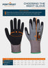 Portwest A722 Anti Impact Safety Work Gloves, Cut Resistant, Gray/Black, Large