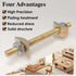 Furniture Fastening Connectors for Secure Countertops, Tables, and Bed Frames with Bolt and Nut Hardware, Metric-M8