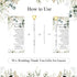 MotiMind 50 Sets Set, Wedding Guest Book Pens White Ballpoint Pens with Gold Heart Top, Thank You Cards Included, Sign