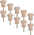 OSALADI 10pcs Round Wooden Cabinet Knobs Solid Wood Drawer Pulls Unfinished Furniture