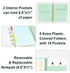 Clipboard with Storage, Cute Notepad Clipboard, 5 Folders and 10 Pockets, Foldable Letter Size Clipboard (Green)