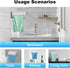 AqusilAir Set 2 Wall-Mounted Trash Bag Dispenser for Small Garbage Bags Adhesive PVC Storage Box for Bathroom, Kitchen