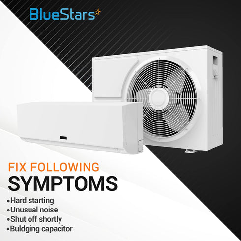 233-280 uf mfd Round Motor Start Capacitor 110-125VAC ±20% Volts, 50/60 Hz Electric Replacement by Blue Stars