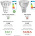 GU10 LED Light Bulbs, 5W 500LM, 3000K Warm White, Dimmable MR16 Replacement for Recessed Lighting, 6 Pack