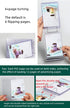 Rikyo 6 Pages-12 (Horizontal-4x6) Acrylic Sign Holder,Table Card Multi-Page Flip Display Sides,T Shape Double-Sided