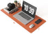 RENMTURE PU Mouse Pad, Faux Leather Large Desk Pad, Non-Slip Waterproof Gaming Desk Blotter (36"x17", Orange)