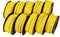 10 Rolls of 0-9 Number Tube, Yellow Flexible PVC Concave Cable Wire Markers Label Tag (6mm2)