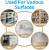 Larrel 8PCS Under Cabinet Lights Magnetic Sticky Strip, Replacement Metal Magnetic Strips with Adhesive Backing