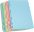 Yansanido Spiral Notebook, 4 Pcs, 8.3 Inch x 5.9 Inch, A5 Thick Plastic Hardcover, 80 Sheets - 160 Pages Journals for