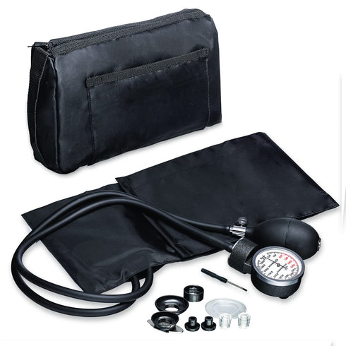 NOVAMEDIC NM-9170-BK Set, Professional Aneroid Sphygmomanometer Blood Pressure Machine and Stethoscope Universal Adult